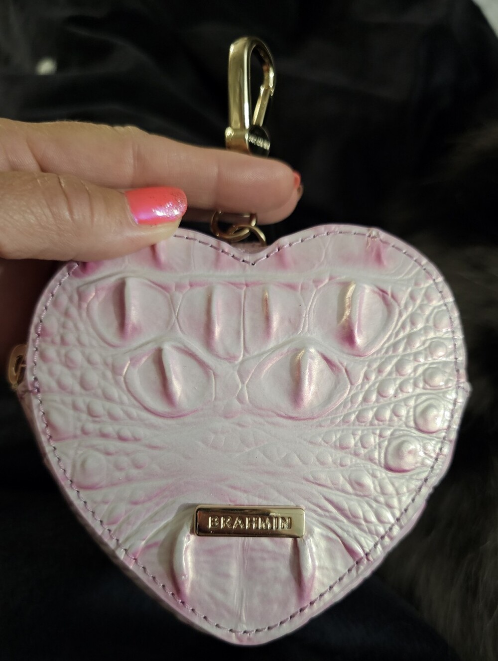RARE NWT Brahmin Ezra Rose Water Melbourne 3 Eyes On Tote + Heart Pouch Set - Picture 14 of 16